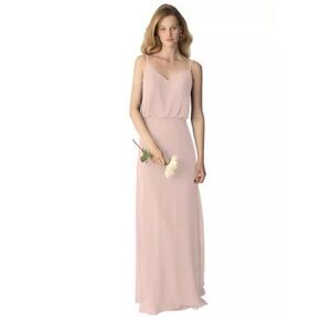 Bill Levkoff 1266 Petal Pink Bridesmaid Dress - Size 16